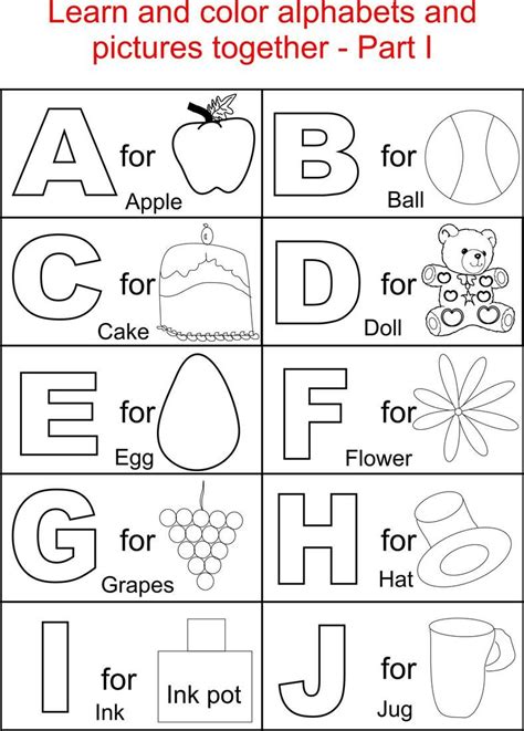 Coloring Letter A Worksheets For Preschool Worksheets Joy