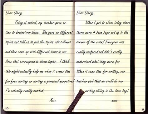 Diary Entries Creative Students Write Creatively