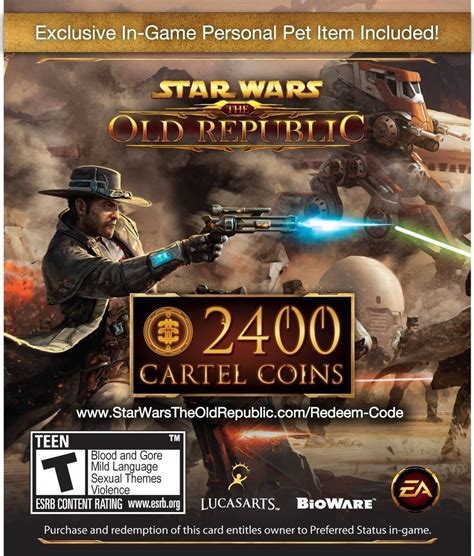Ea Electronic Arts Star Wars The Old Republic 2400 Cartel Coins