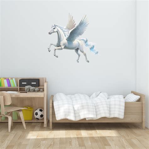 Crazy Print מדבקת קיר צבעונית סוס עם כנפיים דגם “amanda”