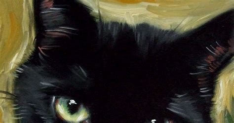 Paintings From The Parlor Custom Black Cat Portrait Original Oil