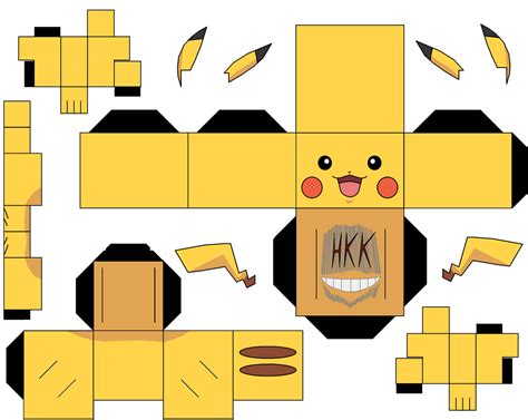 Pikachu Paper Toy Free Printable Papercraft Templates