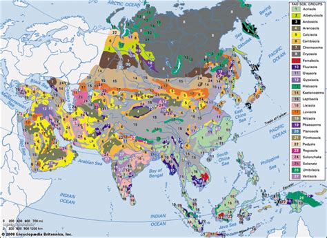 Asia Natural Resources Map
