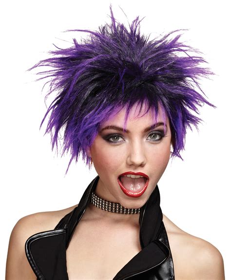purple punk rock wig