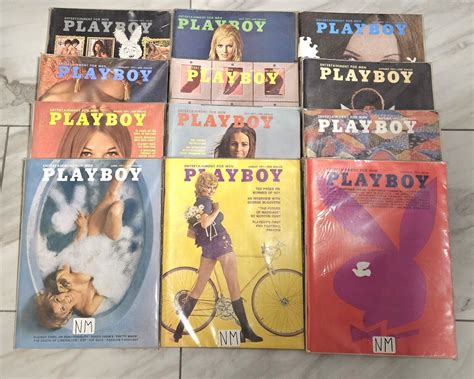 Vintage Playboy Magazine Full Year Complete Set Lot W Centerfolds Ebay