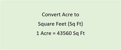 Convert Acre To Square Feet Calculator