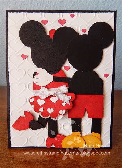 A card can express just how much each year of your relationship has meant. Mickey and Minnie Love | Anniversary cards handmade, Cards ...