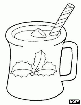 The coffee and cup icon. Chocolat chaud | Christmas ornament coloring page ...