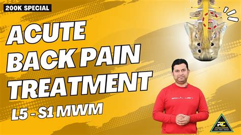 Acute Back Pain And Stiffness Treatment By L5 S1 Mwm Technique Youtube