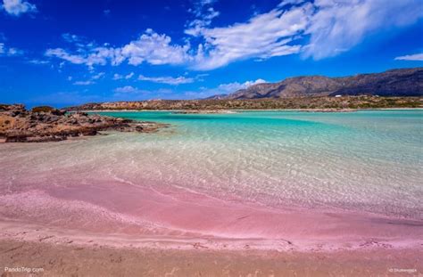 Hopetaft Beach With Pink Sand Greece