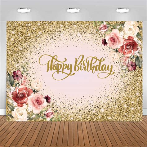 Buy Chaiya X Ft Gold Happy Birthday Backdrop For Girl Day Party