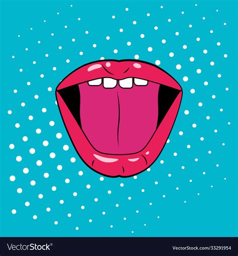 Mouth Opened In Surprise Royalty Free Vector Image