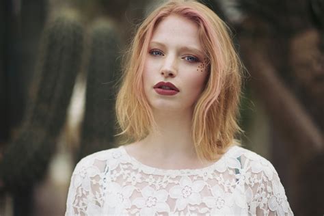 Wallpaper Face Women Outdoors Redhead Model Long Hair Blue Eyes