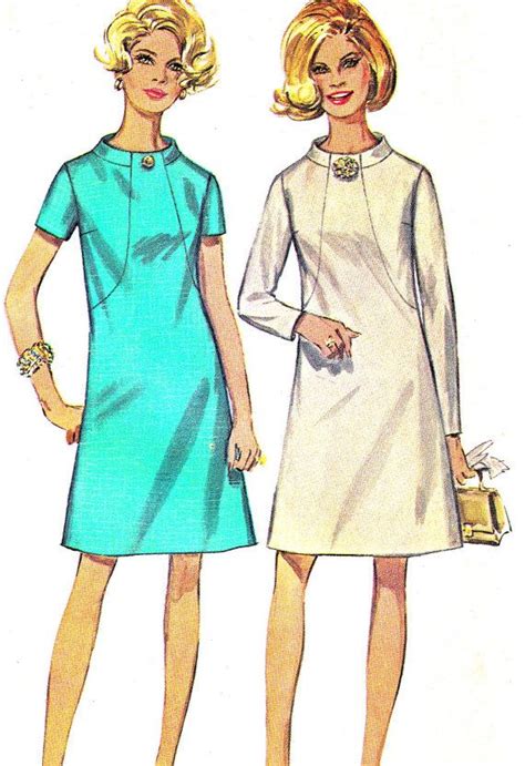 1960s dress pattern simplicity 7807 high collar a by paneenjerez 14 00 simplicity patterns