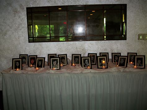 Memory Table To Honor Our Deceased Classmates Class Reunion