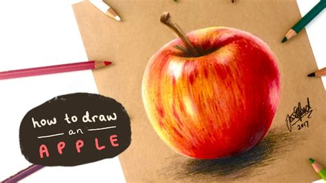 How To Draw A Realistic Apple Prismacolor Pencils Youtube