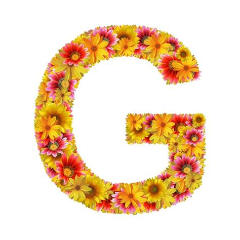 Premium Photo Flowers Letter G