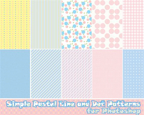Photoshop Pastel Line And Dot Patterns By Probablycrafting On Deviantart