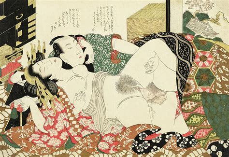 Shunga Yoshiwara Prostitute Painting By Kikugawa Eizan Fine Art America