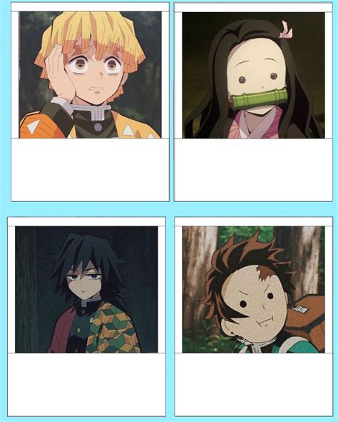 Kimetsu No Yaiba Polaroid Anime Printables Best Anime Drawings