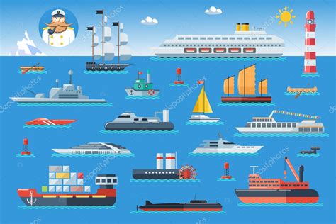 Viendo los medios de transporte marítimo más importantes a nuestro alcance nos podemos encontrar con los cruceros, los cuales justamente son. Imágenes: transporte maritimo | Gran juego de naves de mar. Transporte de agua y el transporte ...