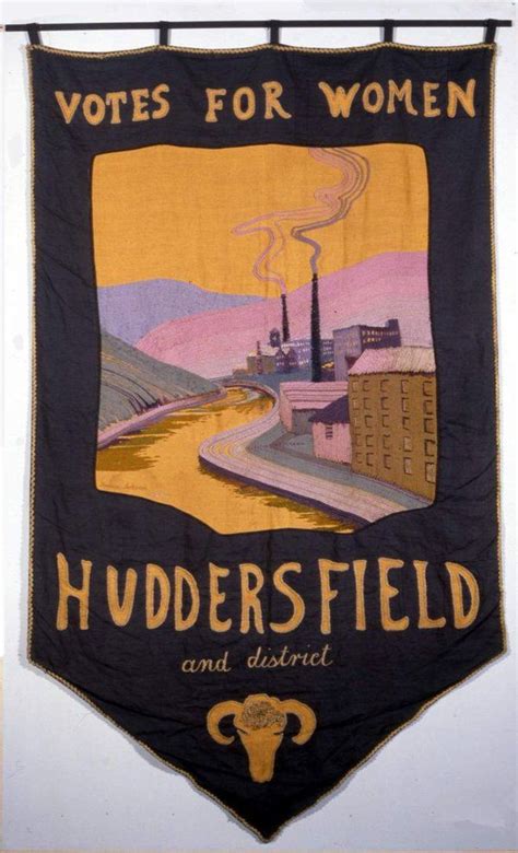Huddersfield Uk Suffragette Banner C1910 Designed And Made By A