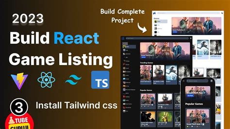 Build Game Listing App With React Js Tailwind CSS Vite Install Tailwind Css In React YouTube