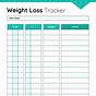 Weight Chart Tracker Printable