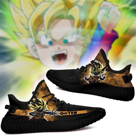 Goku, gohan, krillin and vegeta fight their always enemies the. Goten Yeezy Shoes Silhouette Dragon Ball Z Anime Shoes Fan Mn04 | Tazazon.com | Tazazon
