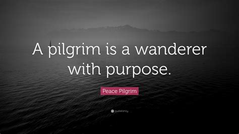 Peace Pilgrim Quote A Pilgrim Is A Wanderer With Purpose