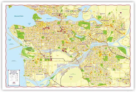 Vancouver Canada Zip Code Map Vector U S Map