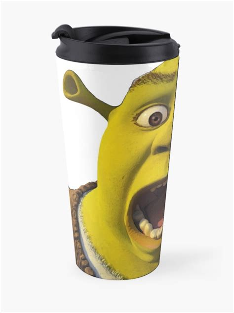 Surprised Shrek Travel Coffee Mug For Sale By Cam Guay Redbubble