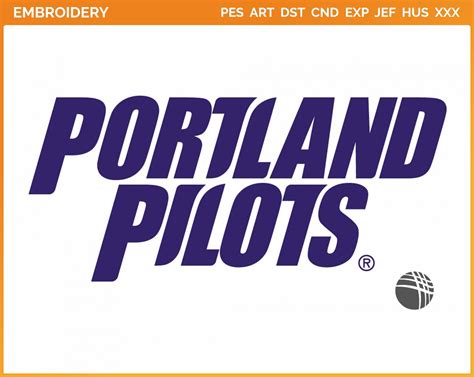 Portland Pilots Wordmark Logo 2014 College Sports Embroidery Logo