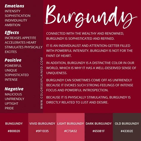 Meaning Of The Color Burgundy Symbolism Common Uses And More