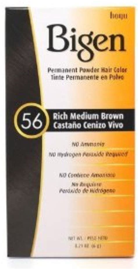Bigen Permanent Powder Hair Color 56 Medium Brown 1 ea ...