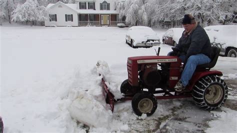 Plowing Snow With The 1978 Wheel Horse C 141 Part 1 Youtube