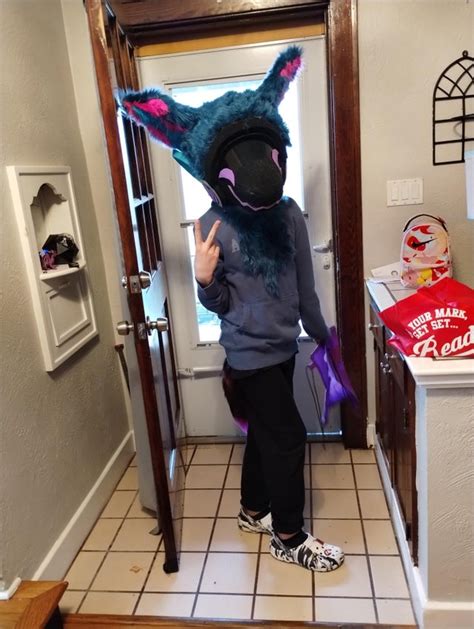 I Finished My Protogen Head And Used It For Halloween 3 Rfurry