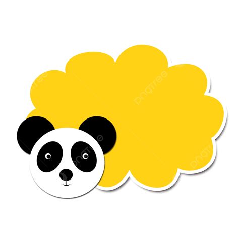 Yellow Panda Clipart Hd Png Cute Cartoon Yellow Panda Border Yellow Border Cartoon Cute Png