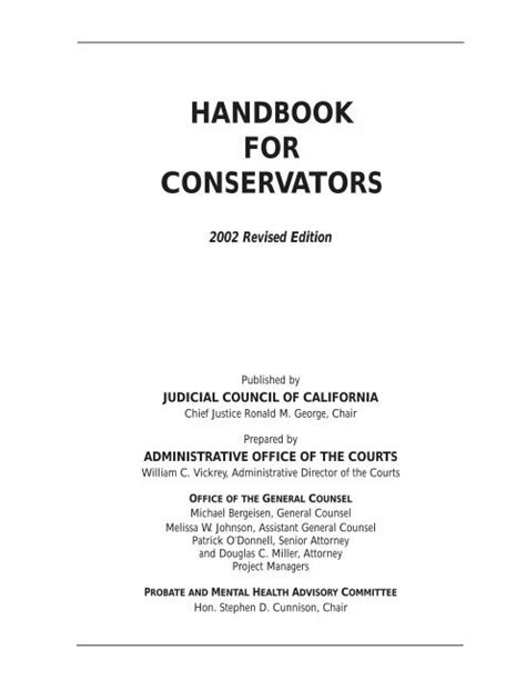 Handbook For Conservators