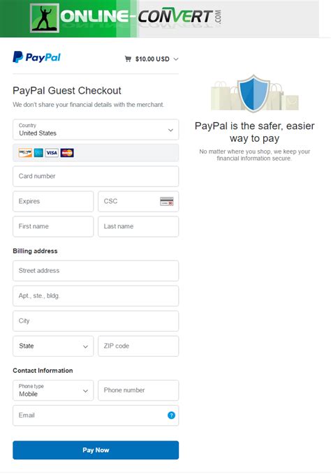 Check spelling or type a new query. How to pay without creating a PayPal account | Online file conversion blog