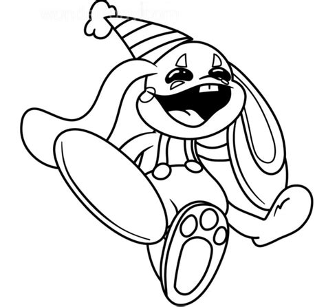 Bunzo Bunny Poppy Playtime Coloring Page In 2022 Bunny Coloring Pages Gambaran