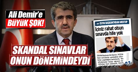 Yeni ösym başkanı profesör dr. Eski ÖSYM Başkanı Ali Demir'e FETÖ davası - Son Dakika ...