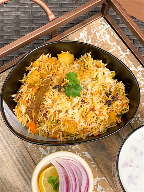 Authentic And Spicy Hyderabadi Style Vegetable Dum Biryani Using A