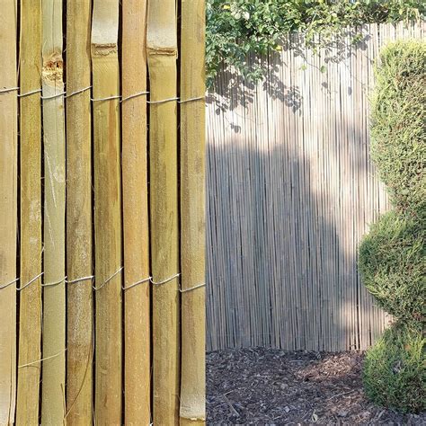 4m Bamboo Slat Natural Garden Screening Fencing Fence Panel Privacy