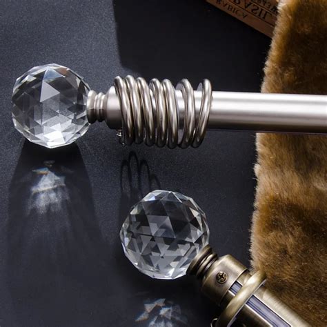 28mm Crystal Curtain Rods Roman Curtain Pole Finial Accessories