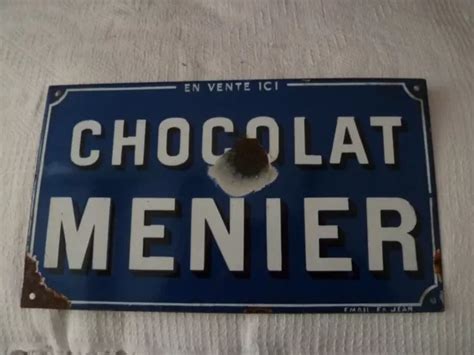 Ancienne Plaque EmaillÉe Simple Face Chocolat Menier No Copy Eur 25000 Picclick Fr