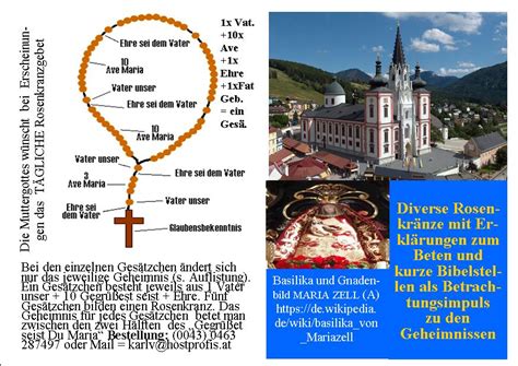 Erklärungen zum Rosenkranzgebet :: Gebetsanleitung | Gebetsblätter