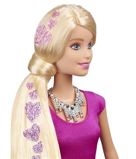 Barbie Imported Multicoloured Plastic Barbie Glitter Hair Doll Buy Barbie Imported