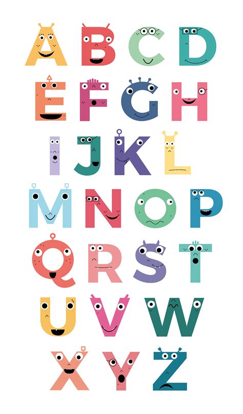 Children's alphabet and characters on Behance