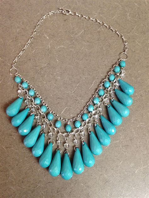 Turquoise Teardrop Statement Necklace Teardrop Turquoise Necklace